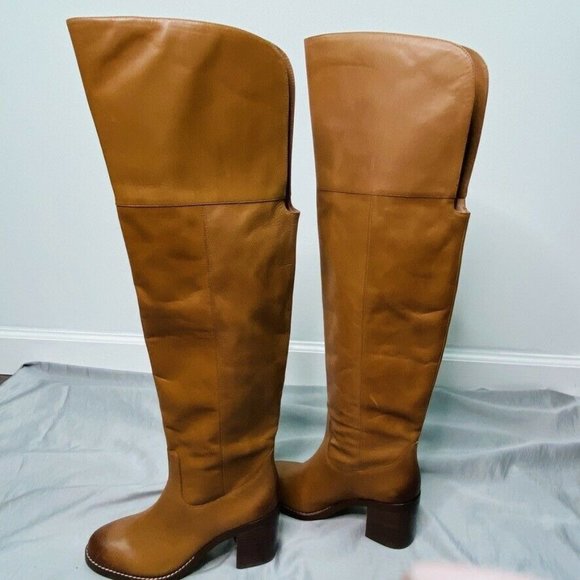 J. Crew $398 Over the Knee Leather Boots AQ752 - Picture 4 of 7
